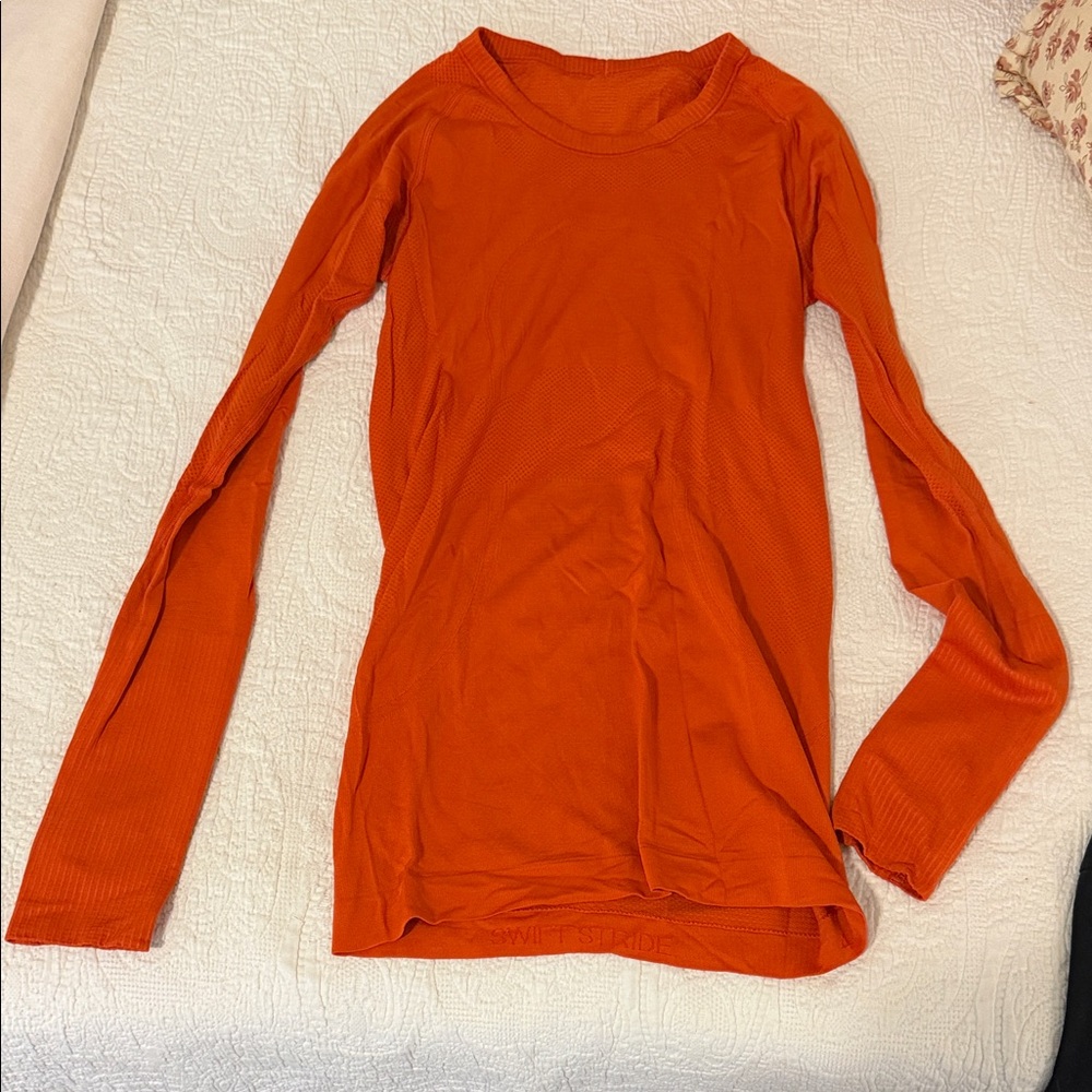 Lululemon Orange Long Sleeve Top